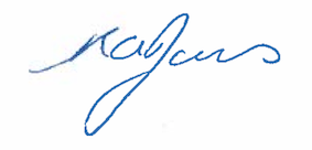 Hilary Jones' signature